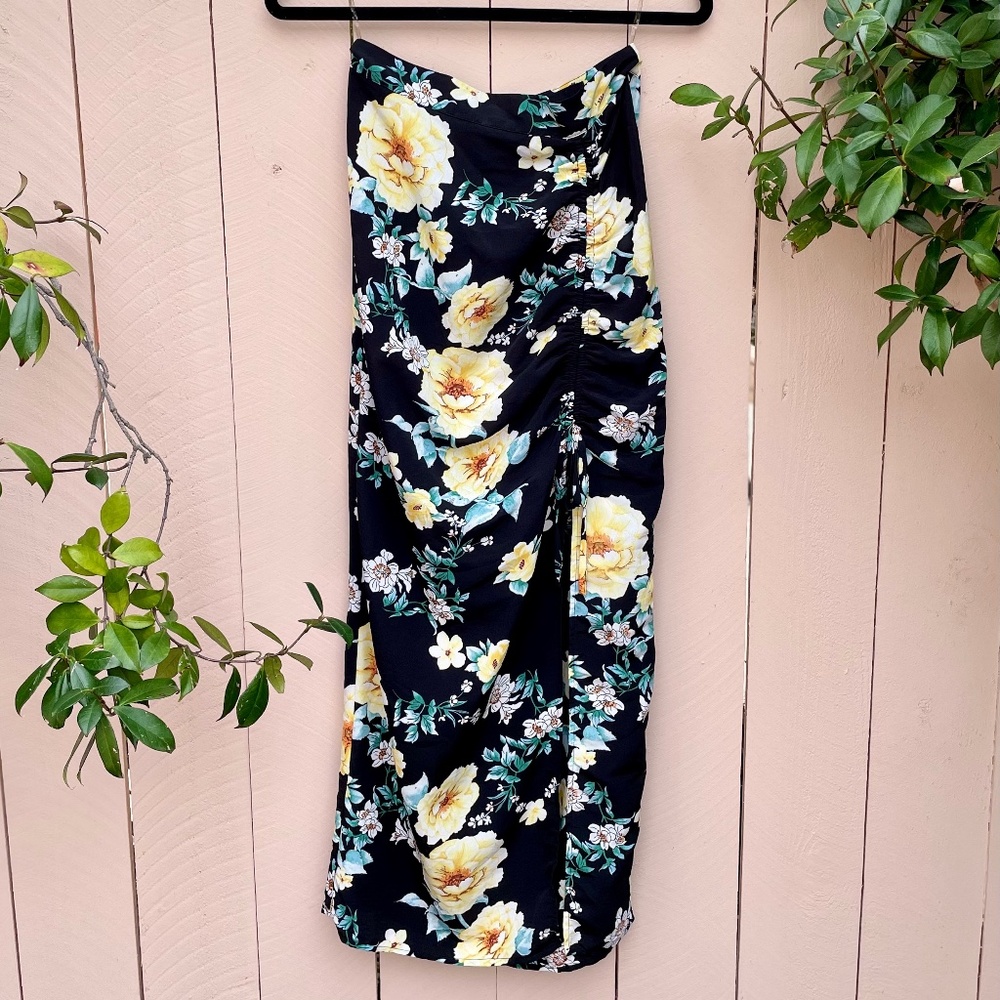 know.one.cares side slit maxi skirt